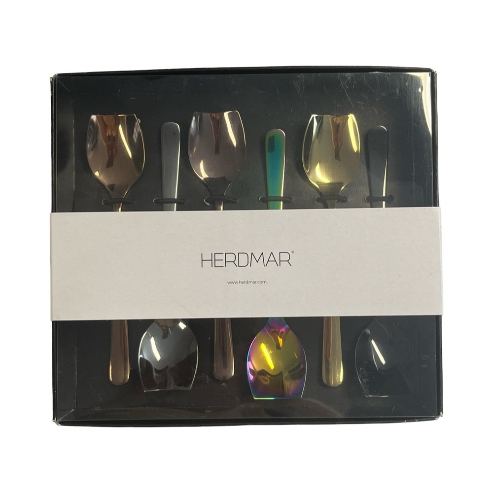 Herdmar Oslo Pvd Mix Ice Cream Spoons Set of 6 Stainless Steel Multicolor